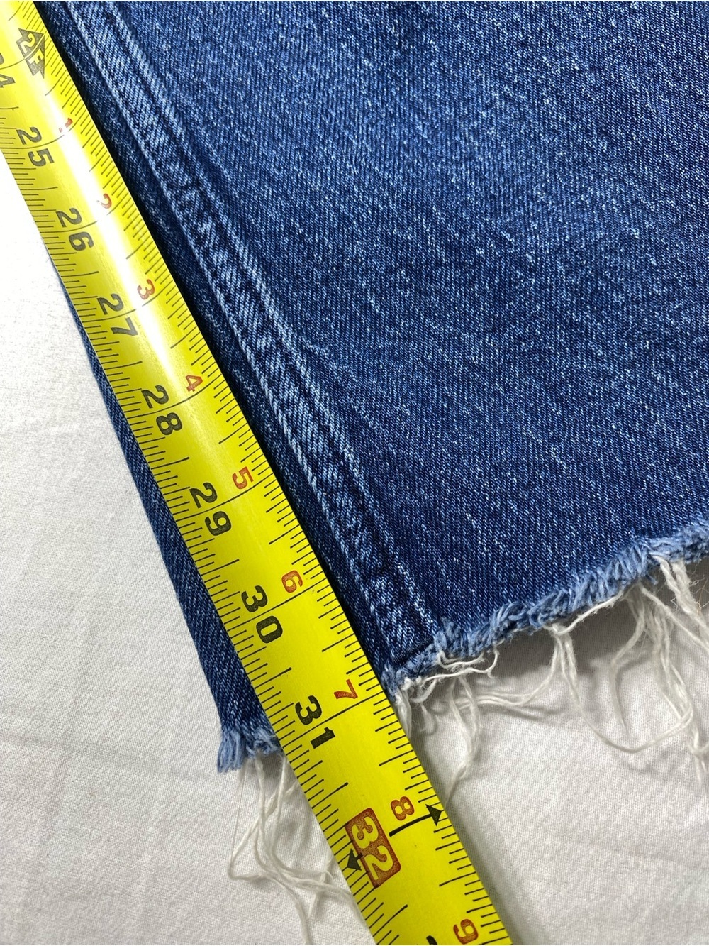 Rag & Bone Peyton Mid-Rise Bootcut Blue Jeans Raw Hem Women’s Size 30 - Picture 9 of 15